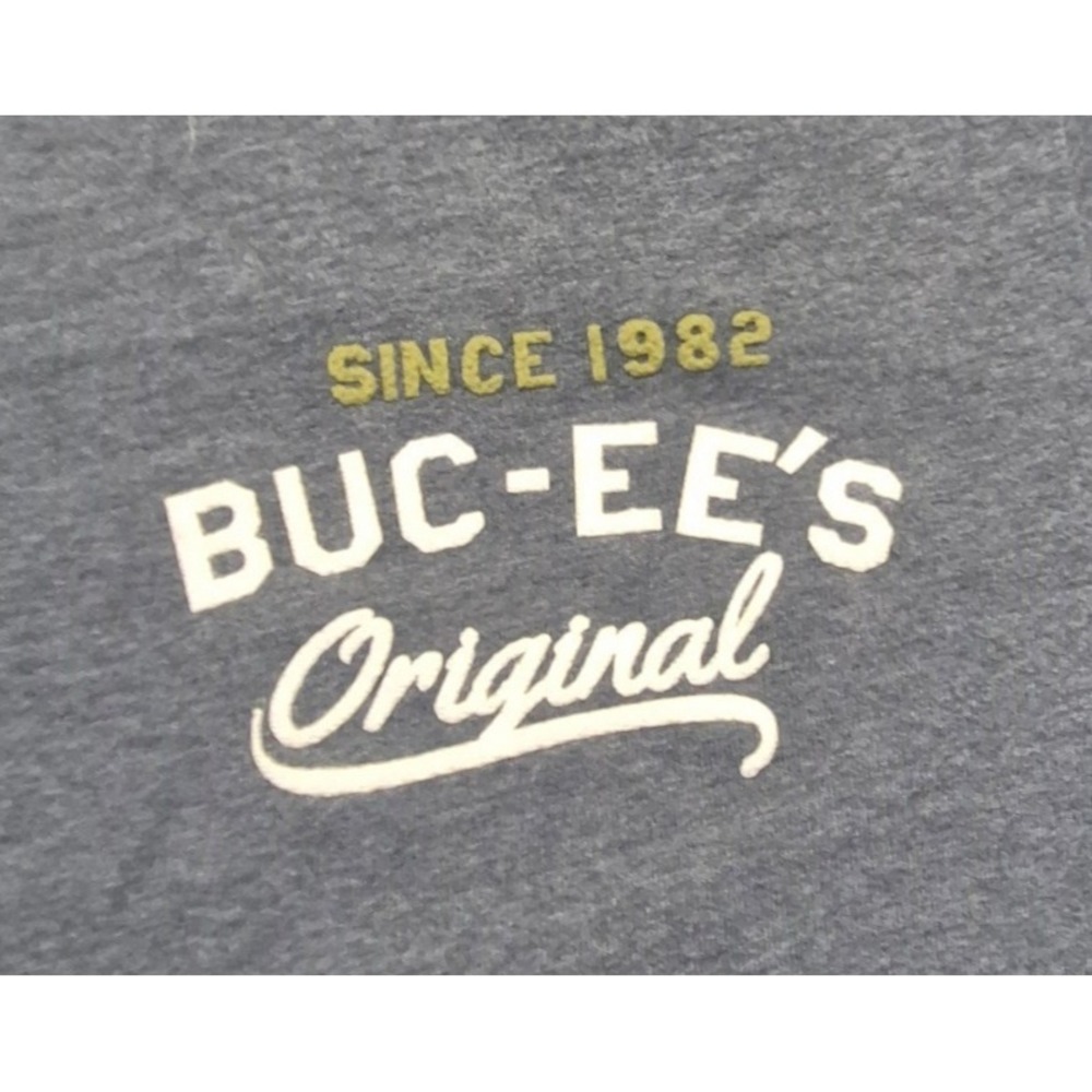 Buc-ee's men's grayish blue long sleeve 2 sided graphic t-shirt XL Original - Picture 3 of 10